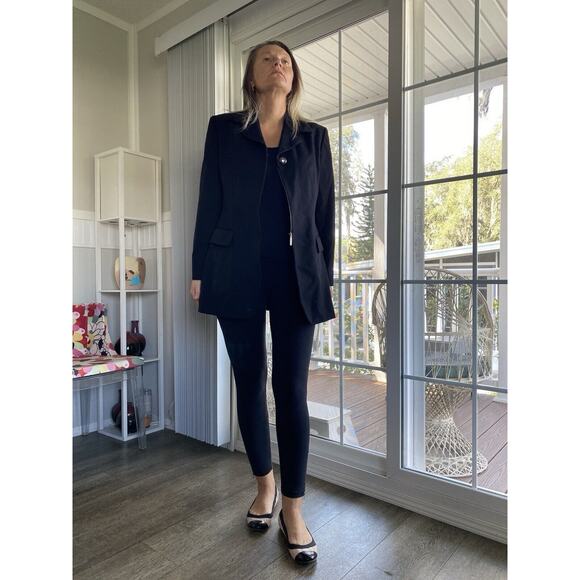 BYBLOS Cool Italian Brand 100% Wool Blazer/Jacket Black Italy 46 US 8-10 - Picture 3 of 12